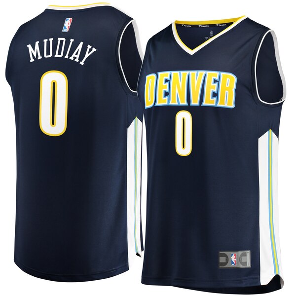 maglia nba emmanuel mudiay 0 2019-2020 denver nuggets navy